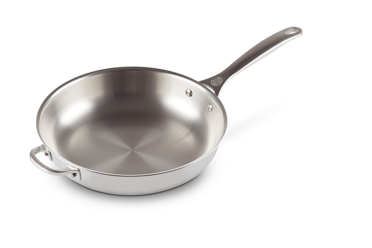 Le Creuset RVS Koekenpan met extra handvat 28CM