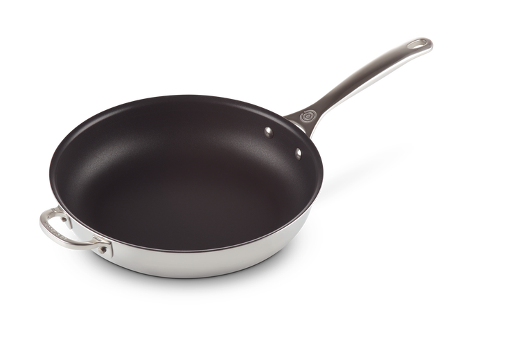 Le Creuset RVS Koekenpan met anti-aanbak met extra handvat