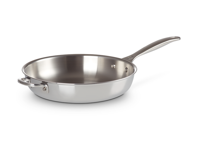 Le Creuset RVS Koekenpan met extra handvat 28CM