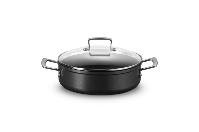 Le Creuset Anti-Aanbak Provençaalse Hapjespan met glazen deksel