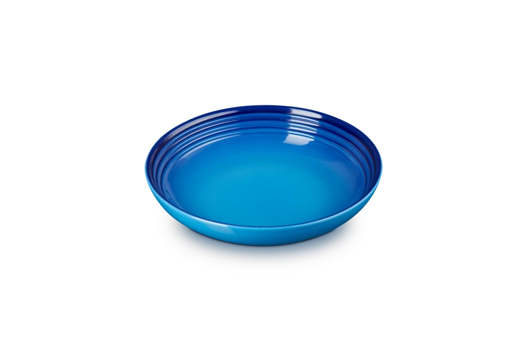 Le Creuset set van 4 Aardewerken Diepe Borden Azure 22CM