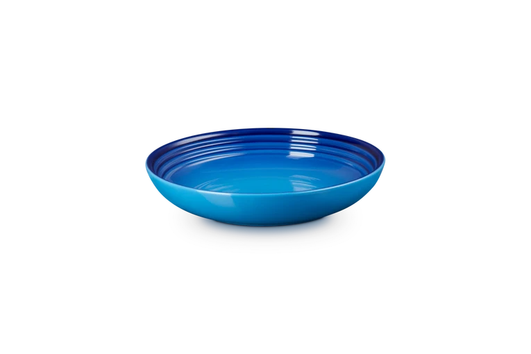 Le Creuset set van 4 Aardewerken Diepe Borden Azure 22CM