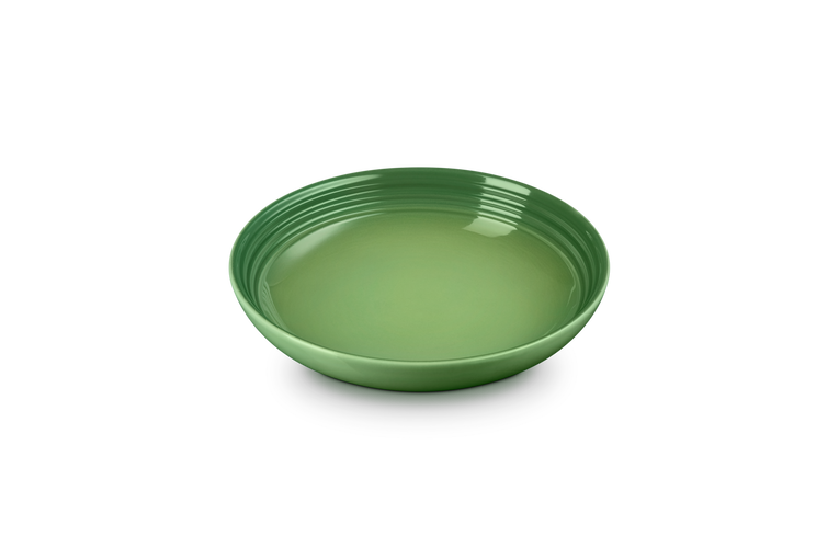 Le Creuset set van 4 Aardewerken Diepe Borden Bamboo Green 22CM