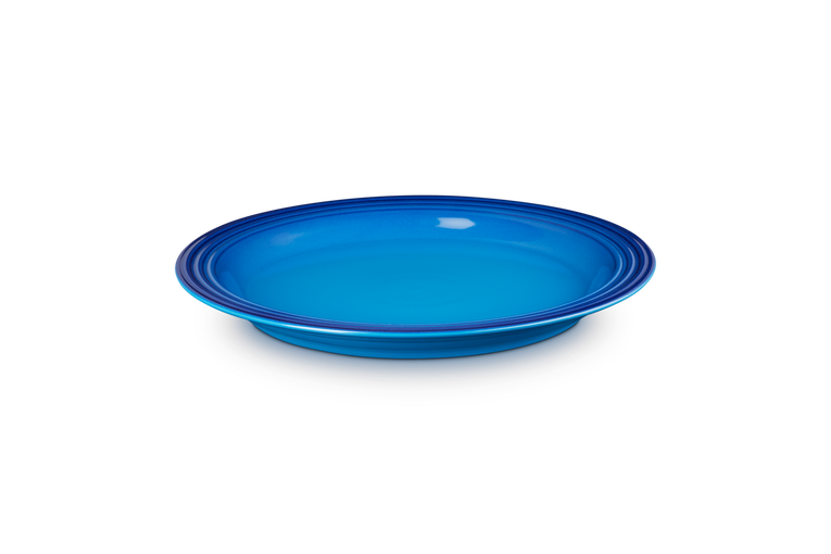 Le Creuset set van 4 Aardewerken Dinerborden Azure 27CM