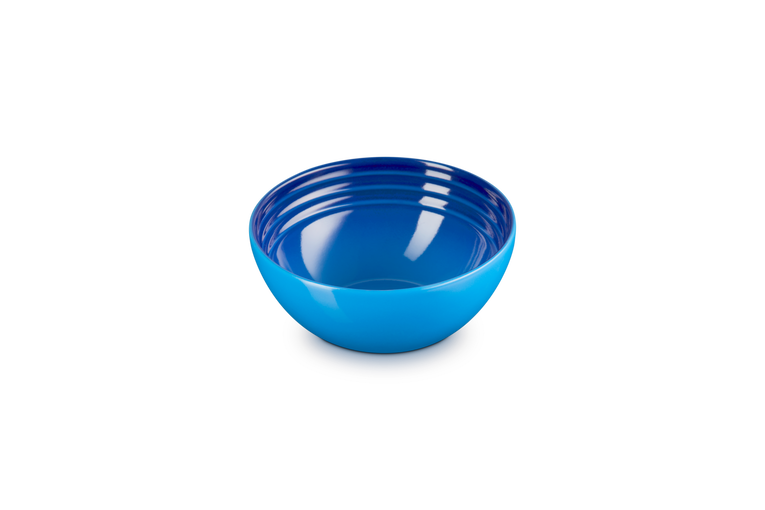 Le Creuset set van 4 Aardewerken Snackschaaltjes Azure 12CM