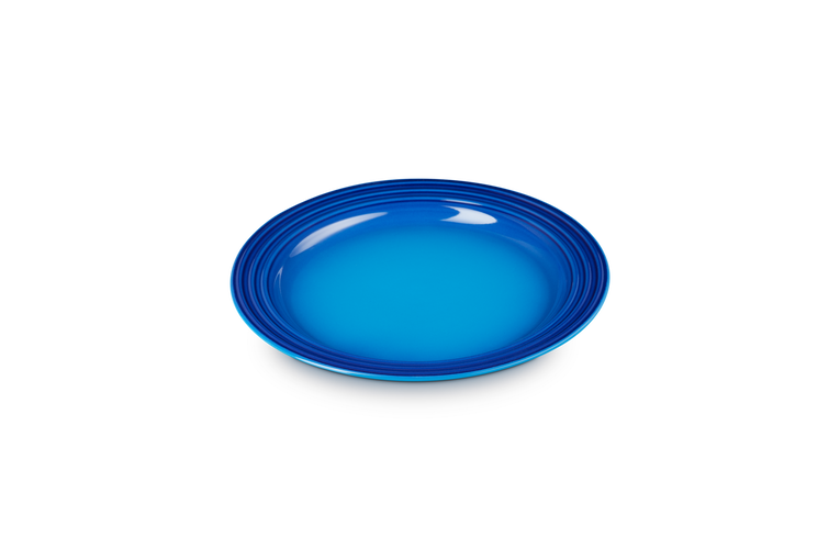 Le Creuset set van 4 Aardewerken Ontbijtborden Azure 22CM