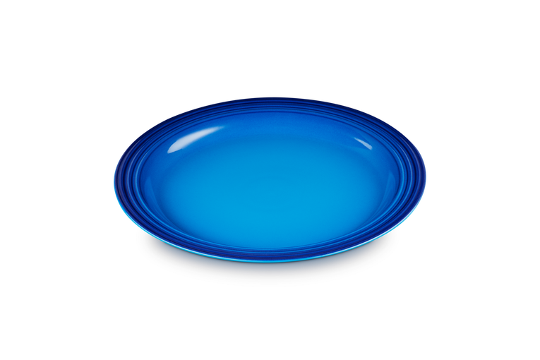 Le Creuset set van 4 Aardewerken Dinerborden Azure 27CM