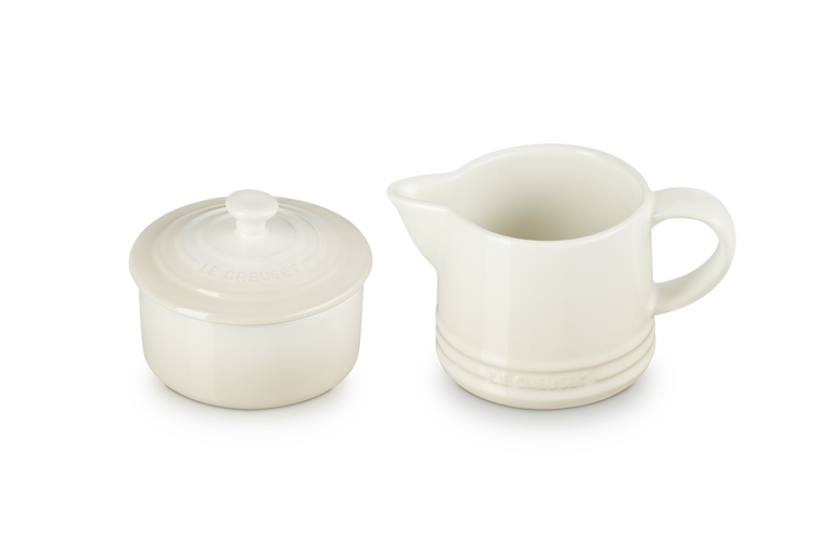 Le Creuset Aardewerken Melk-en Suikerset Meringue