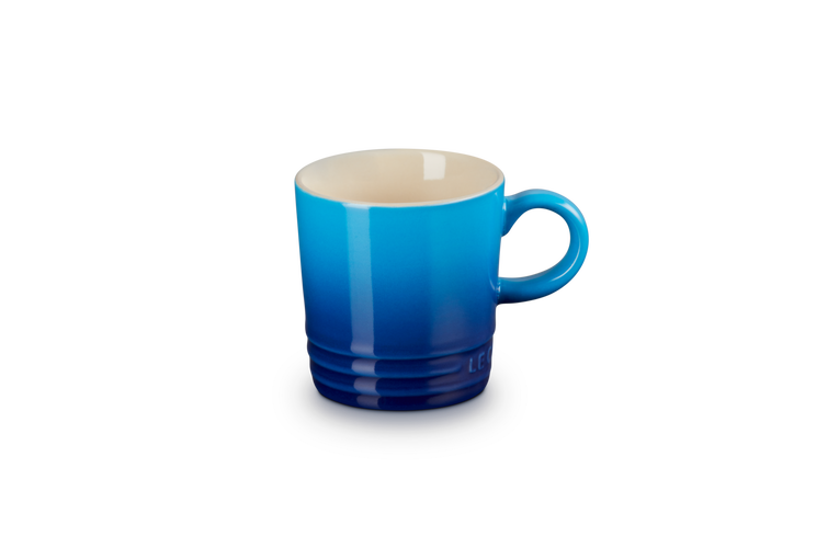 Le Creuset set van 6 Aardewerken Espressokopjes Azure 100ML