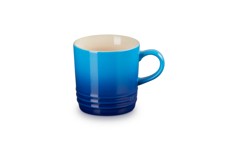 Le Creuset set van 6 Aardewerken Koffiebekers Azure 200ML