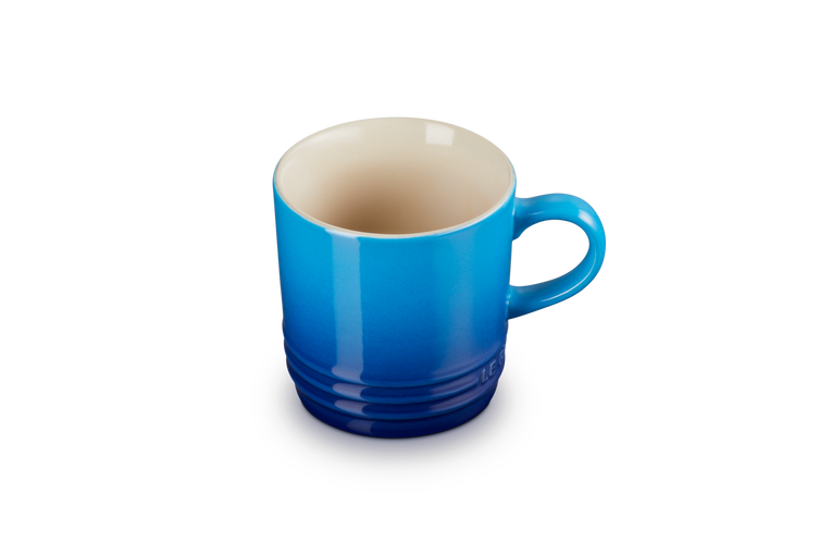 Le Creuset set van 6 Aardewerken Koffiebekers Azure 200ML
