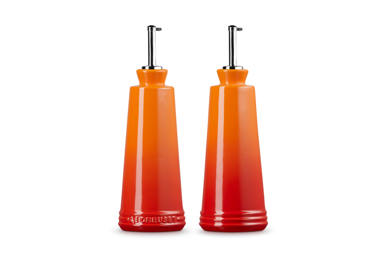 Le Creuset Aardewerken Olie- en Azijnset Oranjerood 20x9CM 0,3L