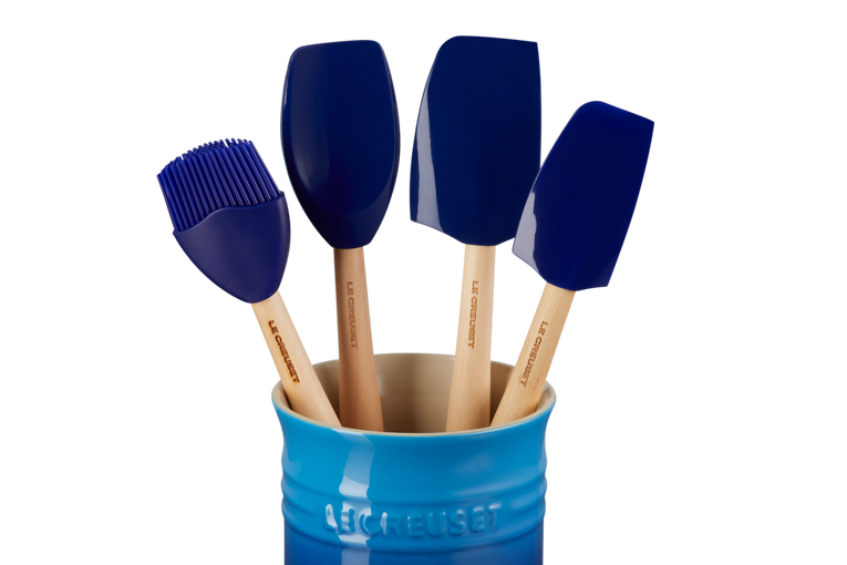 Le Creuset Silicone Premium set van 5 Spatels Azure