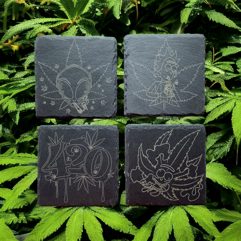 Slate Square Coaster Sets
