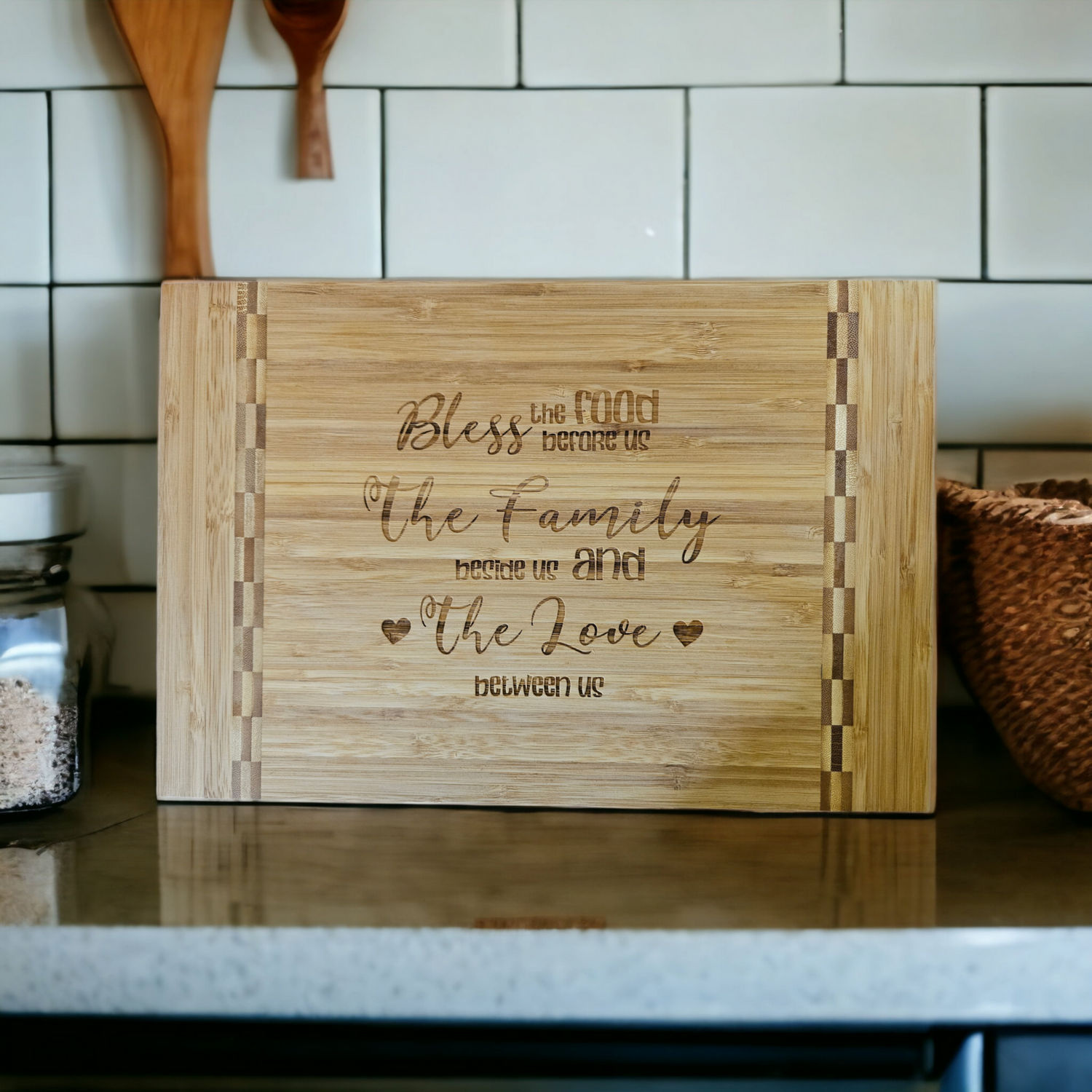 Bamboo Cutting Board w/ Inlay