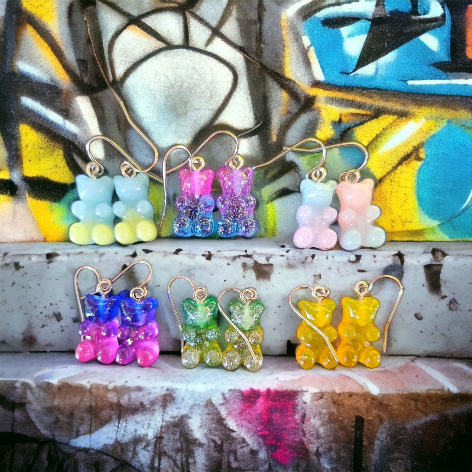 Earrings, Gummy Bear