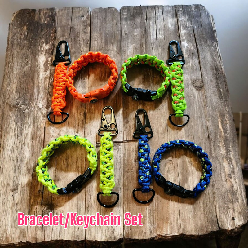 Paracord Bracelet/Keychain Set