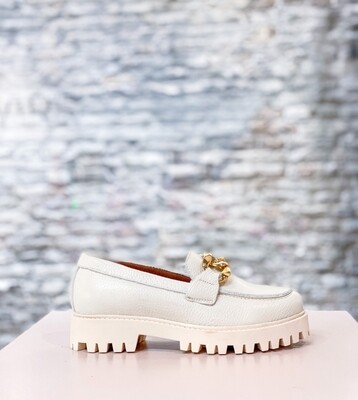 DWRS MILAS CHAIN LOAFERS OFF WHITE