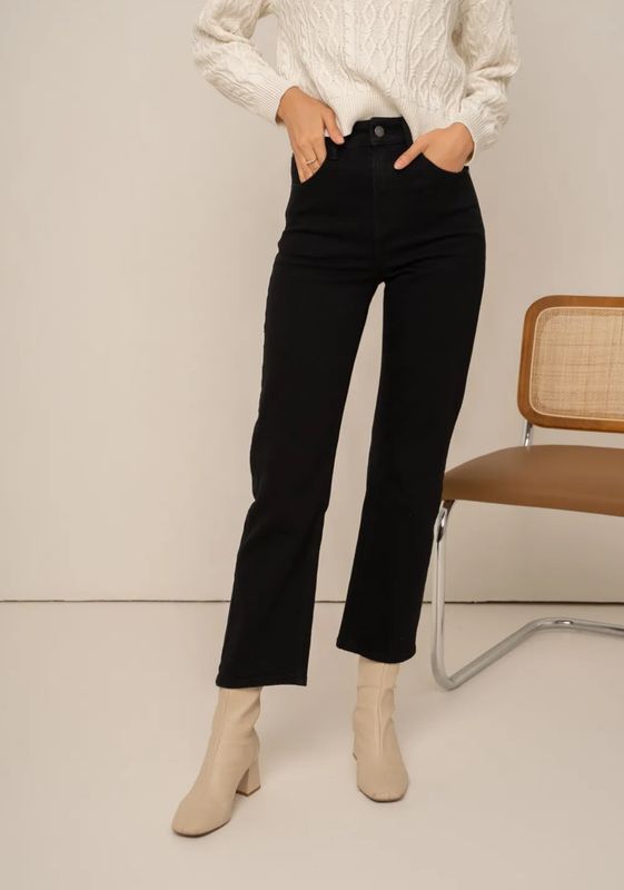 JEANS BLACK ANKLE STRAIGHT JEANS BLACK ANKLE STRAIGHT