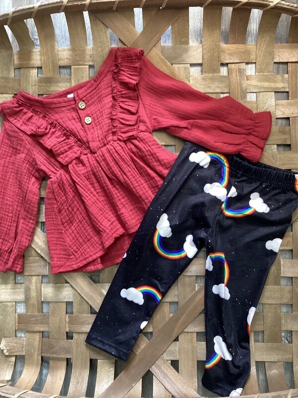 Rainbow pants set