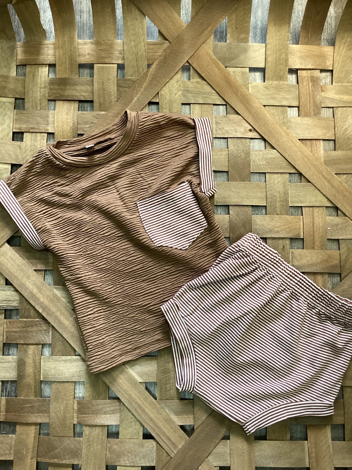 Striped shorts set