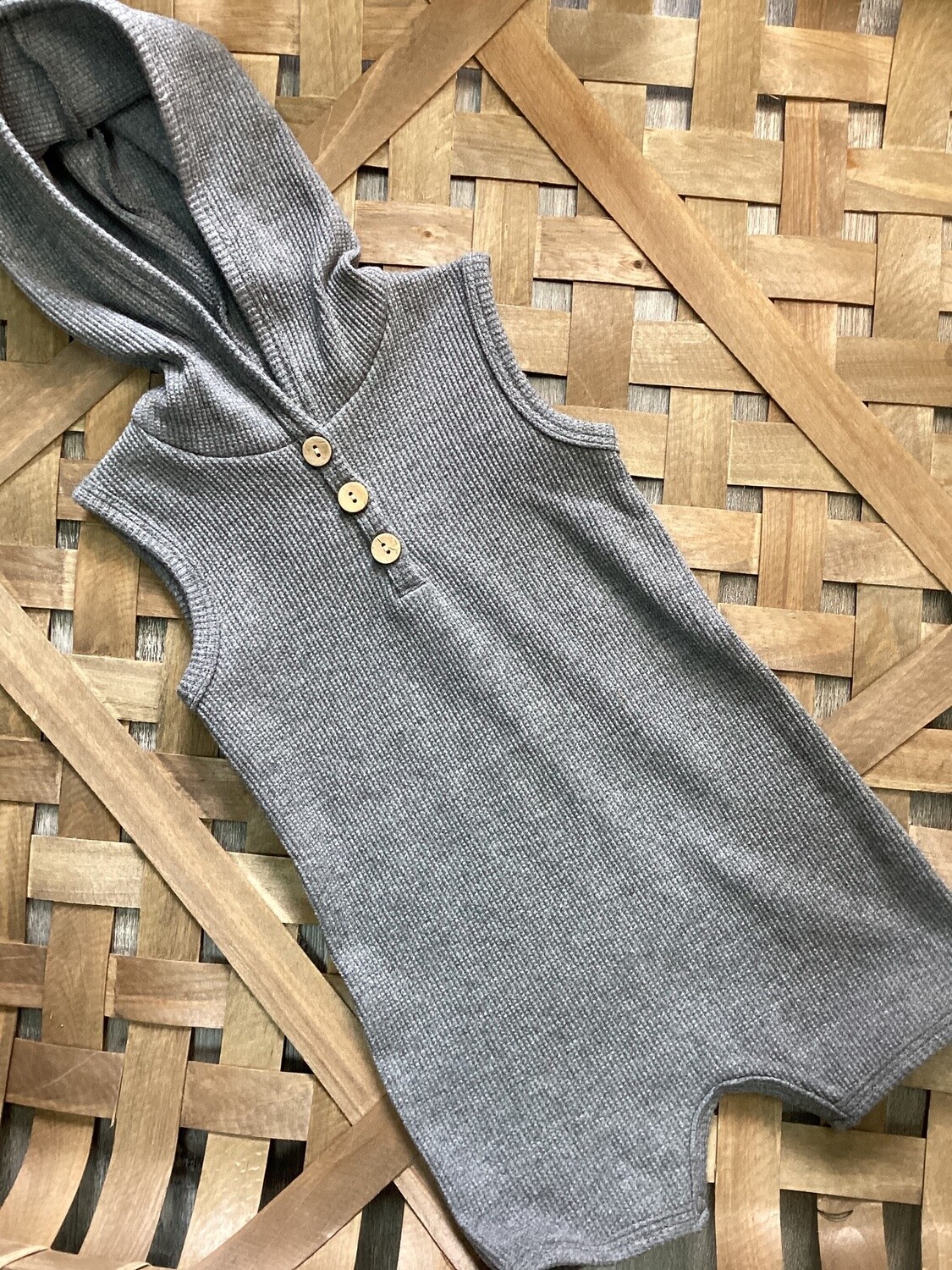 Grey hooded romper