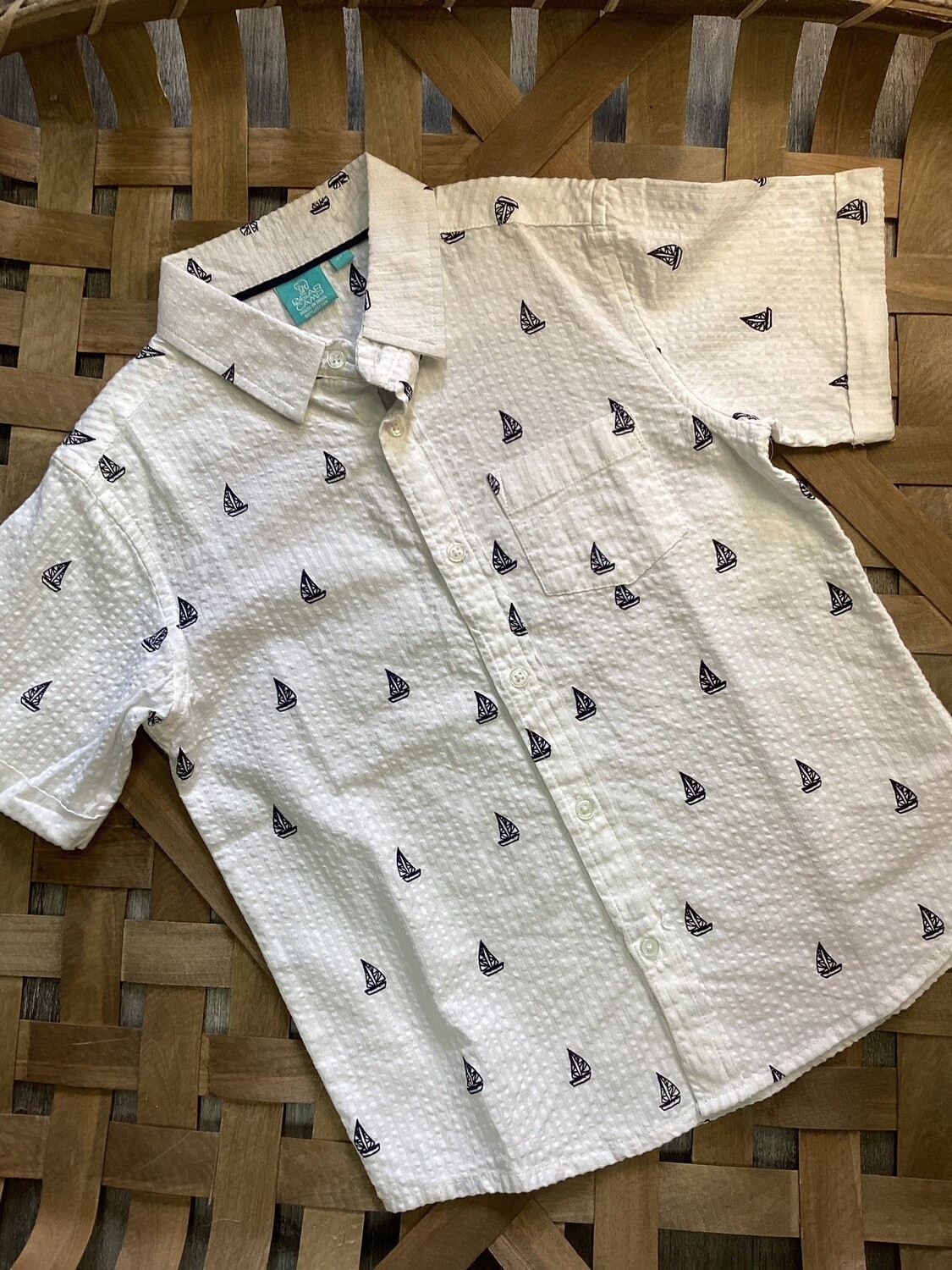 Boat Print Button Up