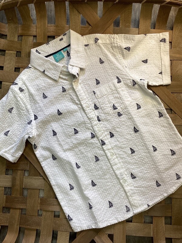 Boat Print Button Up