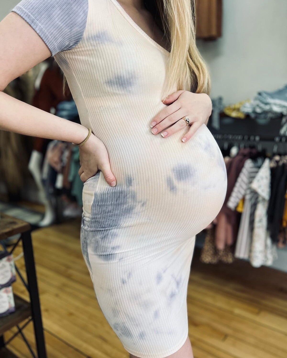 Tie Dye Maternity Dress