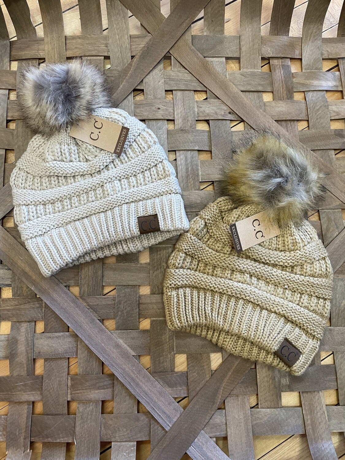 C.C Beanie  With Pom