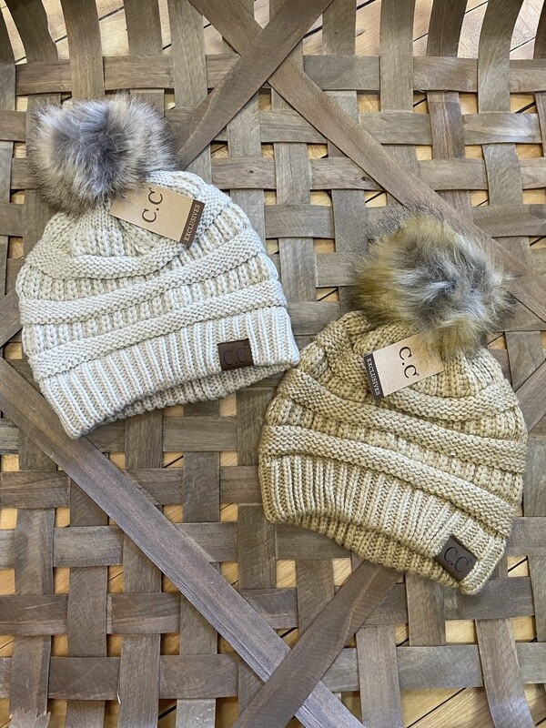 C.C Beanie  With Pom