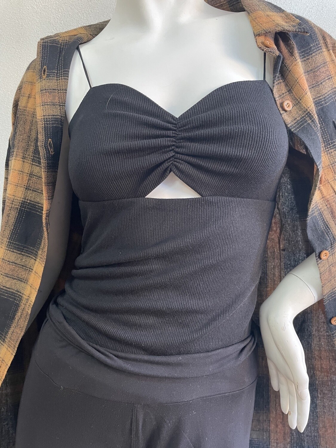 Cut-out Rib Bodysuit