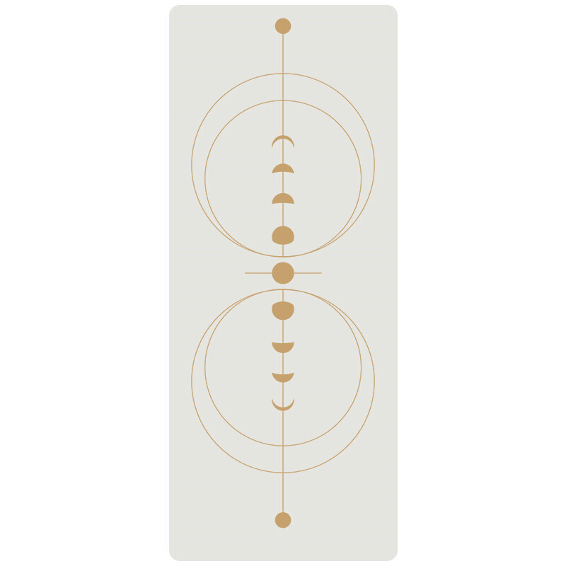 Fly me to the moon Yoga mat - 183x68 cm - 4mm - Natural Rubber base + non-slip top