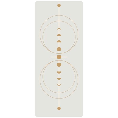 Fly me to the moon Yoga mat - 183x68 cm - 4mm - Natural Rubber base + non-slip top