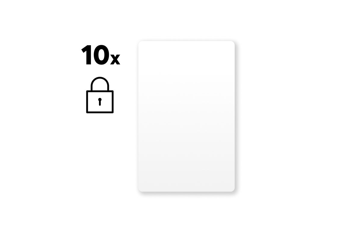 Versleutelde NFC Smart Cards Set wit (10 st.)