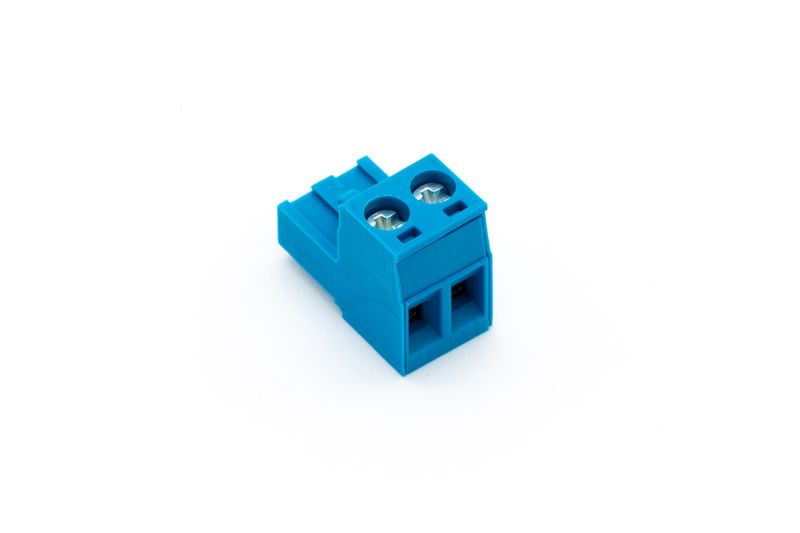 Schroefbare steekklem blauw 2-polig