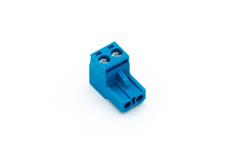 Schroefbare steekklem blauw 2-polig