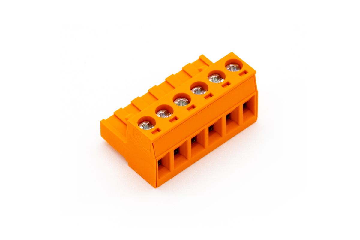 Schroefbare steekklem oranje 5-polig