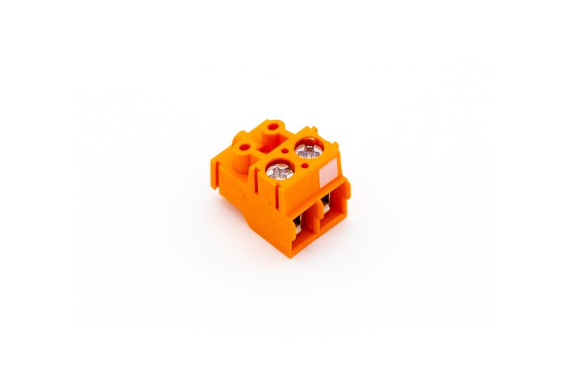 Schroefbare steekklem oranje 2-polig