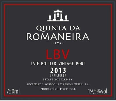 Porto - Quinta da Romaneira - Late Bottled Vintage - 2013 -19,5% - 75cl - stop