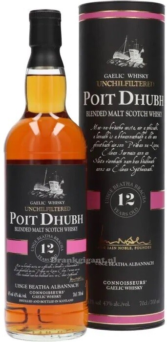 Whisky - Poit Dhubh - 12y - Blended Malt - 43% - 70cl