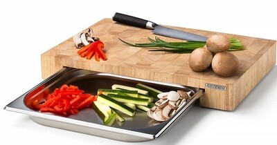 Snijplank - 6cm - inox lade - 39x27x6cm