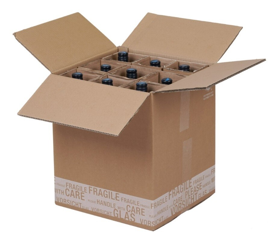 Verzendingsdoos 9 flessen 75cl