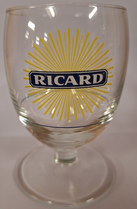Glas - Ricard - Blauw Logo - Streepjes zon