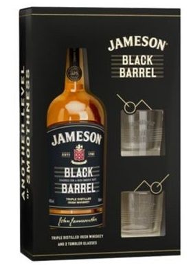 Whiskey - Jameson - Black Barrel - + 2 glazen - 40% - 70cl
