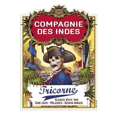 Rum - Tricorne - Wit - Compagnie des Indes - 43% - 70cl
