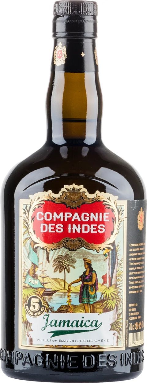 Rum - Jamaica - Compagnie des Indes - 5y - Bruin - 43% - 70cl