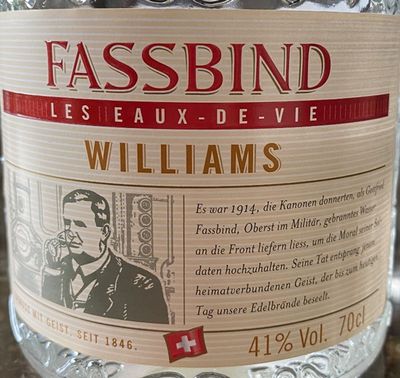 Eau de Vie - Poire Williams - Fassbind - 41% - 70cl
