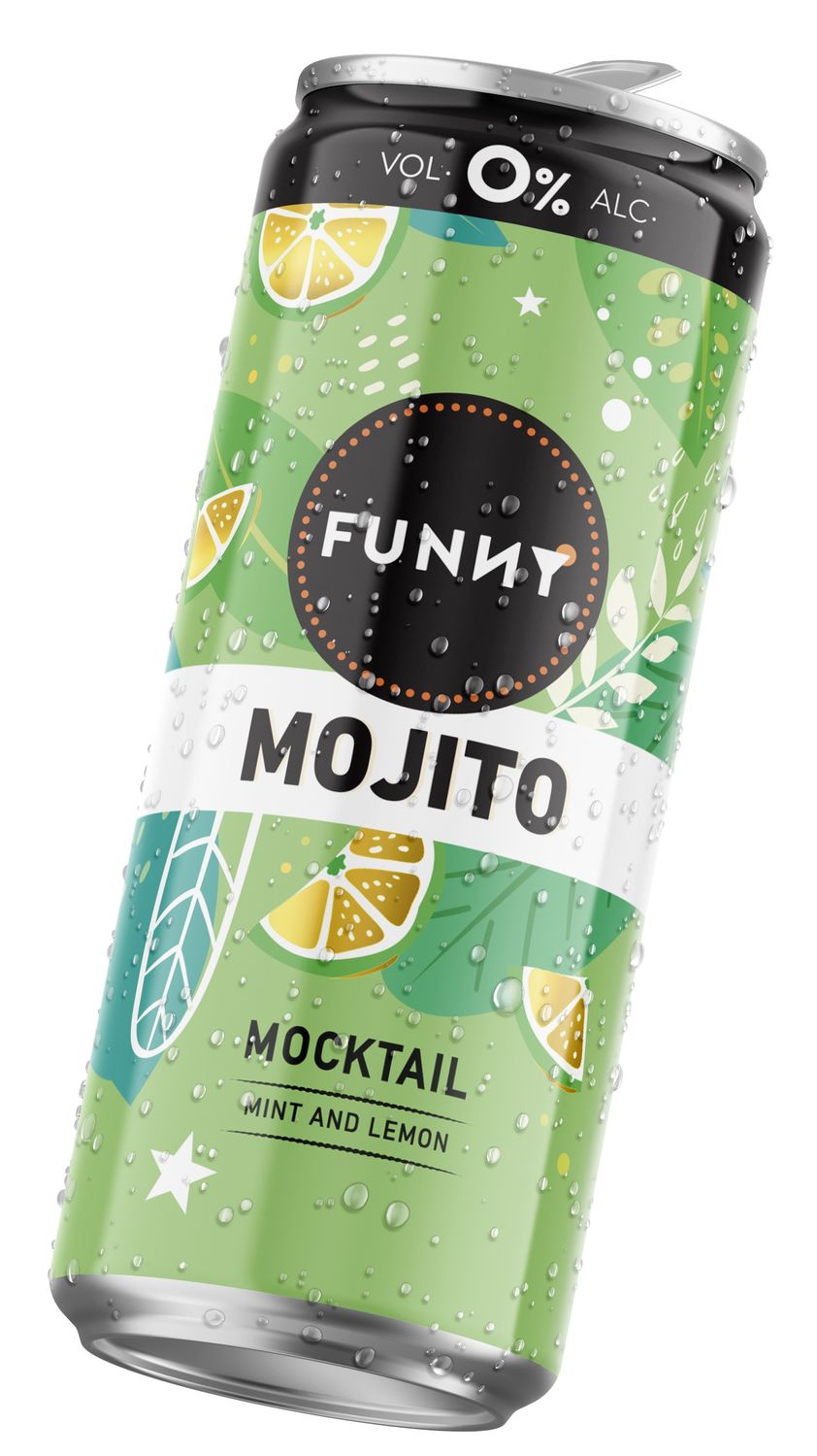 Funny - Mojito - Mocktail in blik - 25cl - 0°