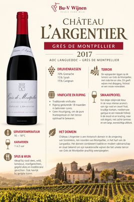 Grés de Montpellier - Chat L'Argentier - 2017 - 75cl - (P)